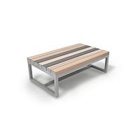 Contemporary coffee table PVCsteel basealuminum base