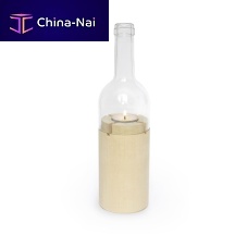 Glass candle holder 40058oak
