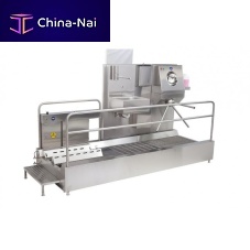 Boot cleaning station YIBTECH YSH FTE 272with sinkwalk-throughstainless steel