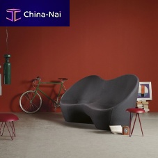 Contemporary upholstered bench Kouchfabricleathermetal