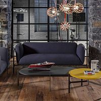 Contemporary sofa SYDNEYfabricleatherfelt