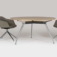 Contemporary table OMEGAsteelaluminiumsteel base