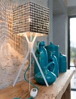 Table lamp FRACTALE SQUAREstainless steellacquered steelpolished stainless steel