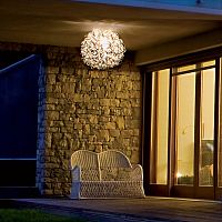 Contemporary ceiling light SALSOLAroundwoodenLED