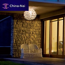Contemporary ceiling light SALSOLAroundwoodenLED