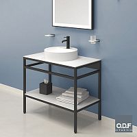 Free-standing washbasin cabinet 5A090 24aluminumcontemporarywithout door