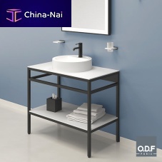 Free-standing washbasin cabinet 5A090 24aluminumcontemporarywithout door