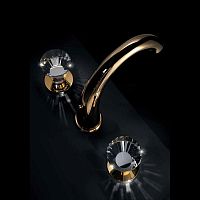 Double-handle washbasin mixer tap 72 005McountertopmetalSwarovski® crystal