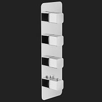 Double-handle shower mixer tap LOOP: LP90103CR/WE00103wall-mountedchrome-plated brassbathroom