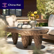 Contemporary coffee table CUZCOteakteak basecurved