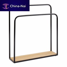 2-bar towel rack FONTENAYfloor-standingsteelteak