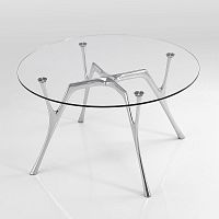 Contemporary table PEGASO GLASStempered glassaluminum baserectangular