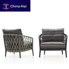 Contemporary armchair ERICA '19fabricropecast aluminum